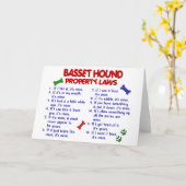 BASSET HOUND Property Wetten 2 Kaart (Gele Bloem)