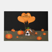 Basset Hound Pumpkin-Pet Deurmat (Voorkant)