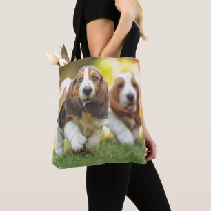 Basset Hound Puppies actief Tote Bag