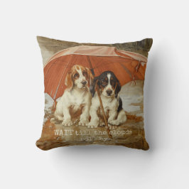 Basset hound-puppies onder paraplu CC0926 Trood Buitenkussen