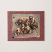 Basset hound puppies puzzel legpuzzel (Horizontaal)