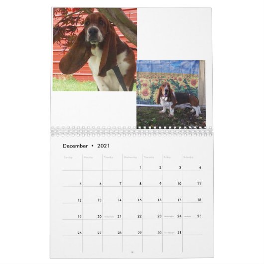 Basset hound puppy agenda kalender (Dec 2021)