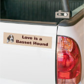 Basset Hound Puppy Bumpersticker (Op Truck)