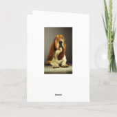 Basset Hound Puppy Dog Blank Note Card Kaart (Achterkant)