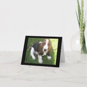 Basset Hound Puppy Dog Blank Notitiekaart