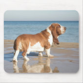Basset Hound Puppy Dog Computer Mousepad Muismat (Voorkant)