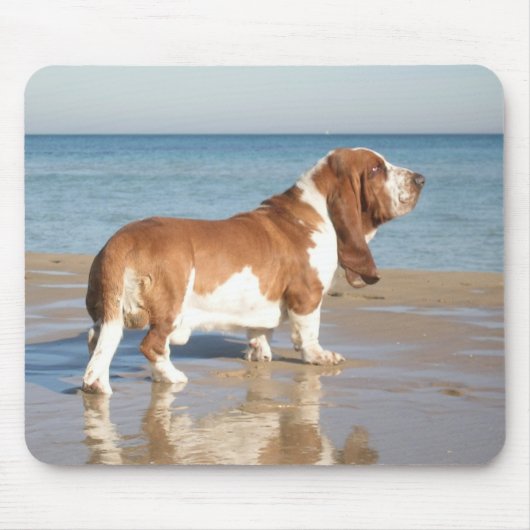 Basset Hound Puppy Dog Computer Mousepad Muismat (Voorkant)