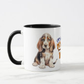 Basset Hound Puppy Dog Je maakt mijn staart wag Mok (Links)