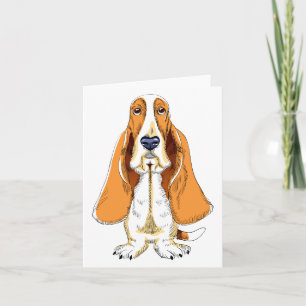 Basset Hound Puppy Dog Note Card Kaart