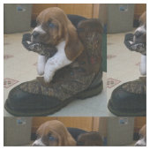 Basset hound puppy fabric stof (Close Up)