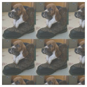 Basset hound puppy fabric stof (Swatch)