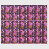 Basset Hound Puppy Fantasy Flowers Dog Cadeaupapier (Vlak)