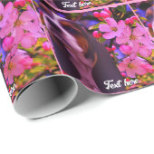 Basset Hound Puppy Flowers Gepersonaliseerd Cadeaupapier (Rol Hoek)