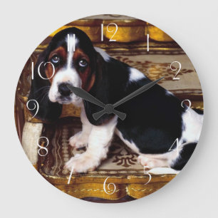 Basset Hound Puppy Grote Klok