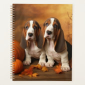 Basset Hound Puppy Herfst Verrukking Pompoen Planner (Voorkant)