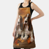 Basset Hound Puppy Herfst Verrukking Pompoen Schort (Insitu)