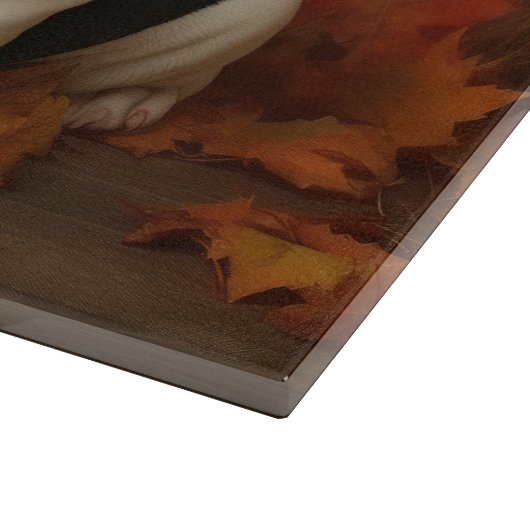 Basset Hound Puppy Herfst Verrukking Pompoen Snijplank (Hoek)