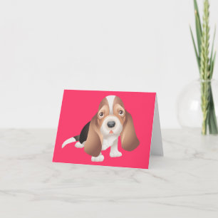 Basset Hound Puppy Hond Notitiekaart