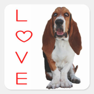 Basset Hound Puppy Hond Sticker / Label