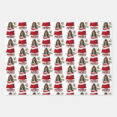 Basset Hound Puppy in Holiday Gift Bag Inpakpapier Vel (Voorkant 3)