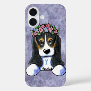 Basset Hound Puppy KiniArt iPhone 16 Hoesje