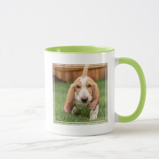 Basset Hound Puppy Loopt Mok (Rechts)