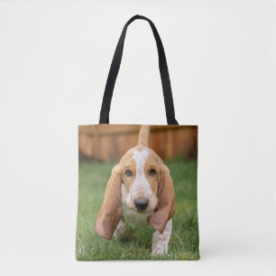 Basset Hound Puppy Loopt Tote Bag