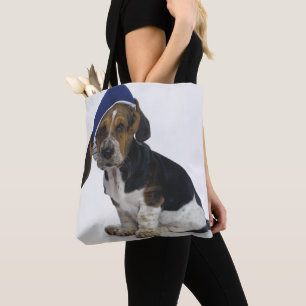 Basset Hound Puppy met bezoeker Tote Bag