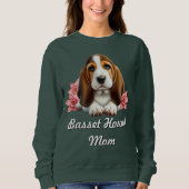 Basset Hound Puppy met bloemen Trui (Voorkant)