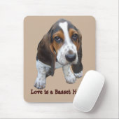 Basset Hound Puppy Mousepad Muismat (Met muis)