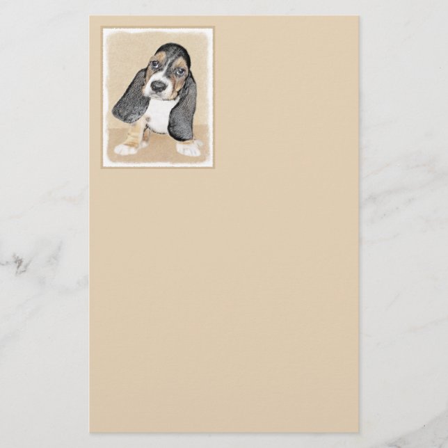 Basset Hound Puppy Painting - Oorspronkelijke hond (Voorkant)