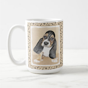 Basset Hound Puppy Painting - Oorspronkelijke hond Koffiemok