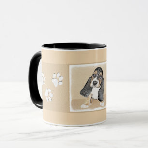 Basset Hound Puppy Painting - Oorspronkelijke hond Mok