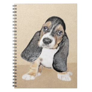 Basset Hound Puppy Painting - Oorspronkelijke hond Notitieboek