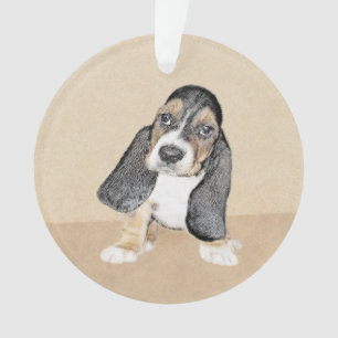 Basset Hound Puppy Painting - Oorspronkelijke hond Ornament