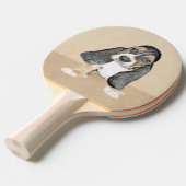 Basset Hound Puppy Painting - Oorspronkelijke hond Tafeltennisbatje (Voorkant Gekanteld)