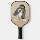Basset Hound Puppy Painting - Original Dog Art Pic Pickleball Paddle (Voorkant)