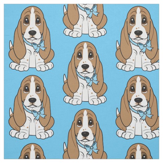 Basset Hound Puppy Stof (Swatch)