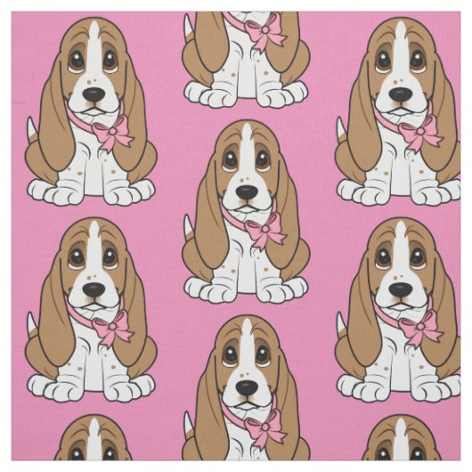 Basset Hound Puppy Stof (Swatch)