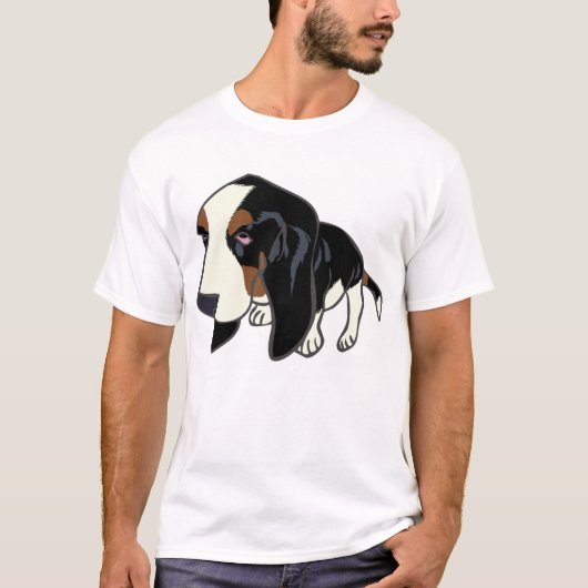 BASSET HOUND PUPPY T-SHIRT (Voorkant)