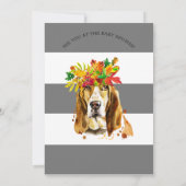 Basset Hound Puppy Theme Baby shower Uitnodiging (Achterkant)