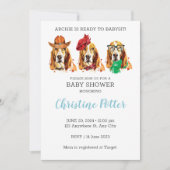 Basset Hound Puppy Theme Baby shower Uitnodiging (Voorkant)