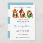 Basset Hound Puppy Theme Baby shower Uitnodiging (Voorkant / Achterkant)