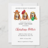 Basset Hound Puppy Theme Baby shower Uitnodiging (Voorkant)