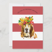 Basset Hound Puppy Theme Baby shower Uitnodiging (Achterkant)
