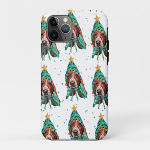 Basset Hound Ras Hond Patroon Sterren Kerstmis Case-Mate iPhone Case