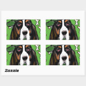 Basset Hound Rechthoekige Sticker (Vel)