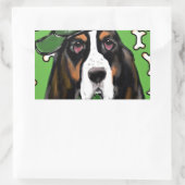 Basset Hound Rechthoekige Sticker (Tas)