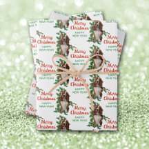 Basset Hound Red Berry Holly kerst