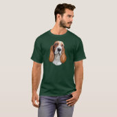 Basset Hound Red en White T-shirt (Voorkant volledig)